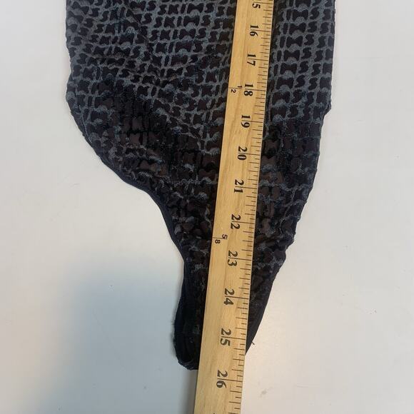 Skims Bodysuit Womens Small Velvet Burnout Logo Sleeveless Sheer Stretch S - Picture 5 of 6